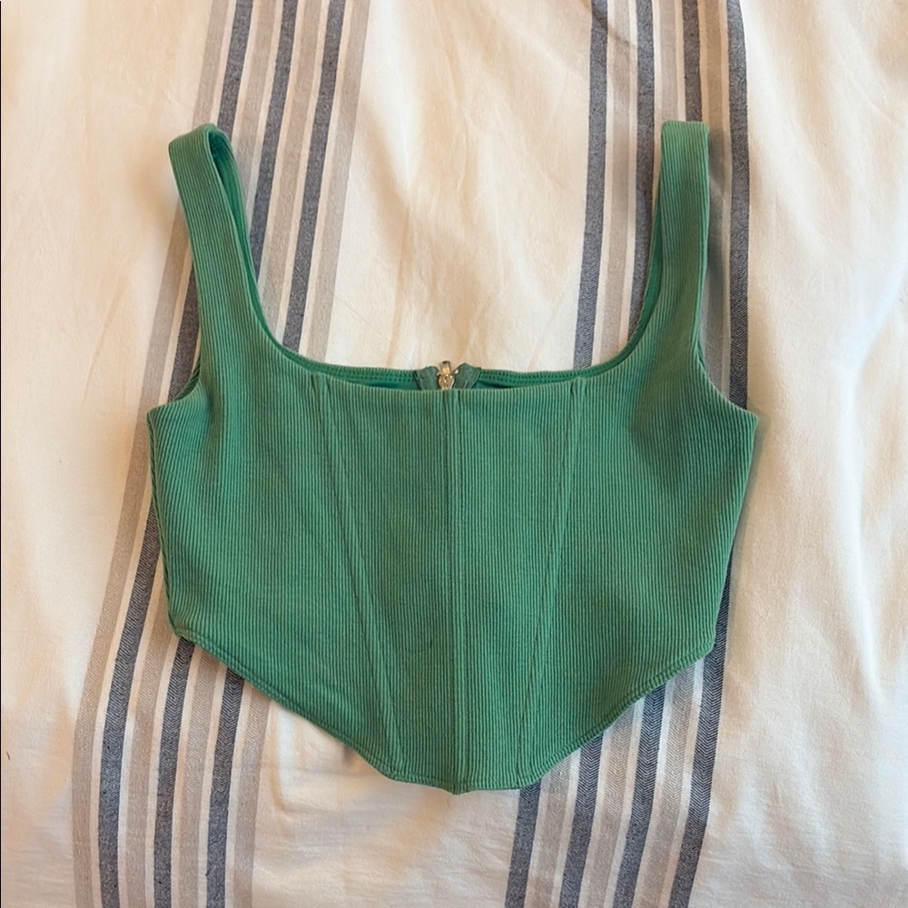 Princess Polly Green Sleeveless Bustier Bodysuit